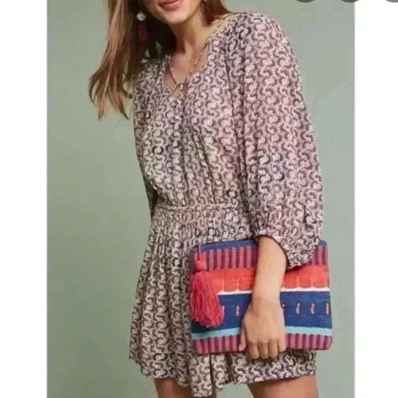 Holding Horses Anthropologie Anna Maria Tassel Romper Boho Coastal Cowgirl XS - Picture 1 of 13